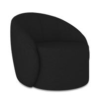 Poltrona Decorativa Orgânica Lua Linho Preto D03 - D'rossi Poltrona Decorativa Orgânica Lua Linho Preto D03 - D'rossi
