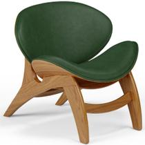 Poltrona Decorativa Orgânica Sala Living Kadosh L02 material sintético Verde Musgo - Lyam Decor Poltrona Decorativa Orgânica Sala Living Kadosh L02 material sintético Verde Musgo - Lyam Decor