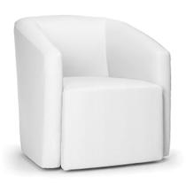 Poltrona Decorativa Orgânica Stella Max Sintético Branco D03 - D'rossi