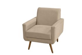 Poltrona + Decorativa Panamá Bege REC ESTOFADOS Poltrona + Decorativa Panamá Bege REC ESTOFADOS