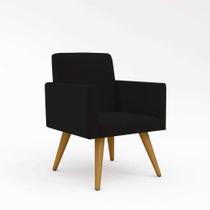 Poltrona Decorativa Para Apartamento - Sala Quarto Preto