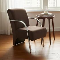 Poltrona Decorativa para Consultório e Escritório com Braços em Alumínio Espuma D28 Estrutura em Madeira Premium para Recepção e Sala Moderna suede Poltrona Decorativa para Consultório e Escritório com Braços em Alumínio Espuma D28 Estrutura em Madeira Premium para Recepção e Sala Moderna suede