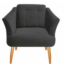 Poltrona Decorativa Para Recepção Escritório Salão Beleza Sala Clinica Jade - Sued Bege