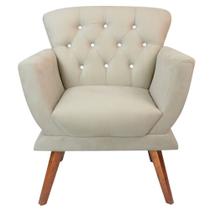 Poltrona Decorativa Para Recepção Escritório Salão Sala Clinica Estética Florença - Sued Bege Poltrona Decorativa Para Recepção Escritório Salão Sala Clinica Estética Florença - Sued Bege