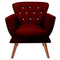 Poltrona Decorativa Para Recepção Escritório Salão Sala Clinica Estética Florença - Sued Marsala Poltrona Decorativa Para Recepção Escritório Salão Sala Clinica Estética Florença - Sued Marsala