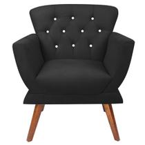 Poltrona Decorativa Para Recepção Escritório Salão Sala Clinica Estética Florença - Sued Preto Poltrona Decorativa Para Recepção Escritório Salão Sala Clinica Estética Florença - Sued Preto