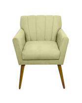 Poltrona Decorativa Para Recepção Escritório Salão Sala Clinica Estética Iza - material sintético Bege Poltrona Decorativa Para Recepção Escritório Salão Sala Clinica Estética Iza - material sintético Bege