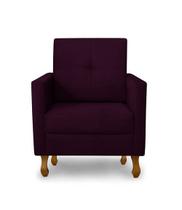 Poltrona Decorativa Para Recepção/Sala Veludo Roxo - Casa & Estofados Poltrona Decorativa Para Recepção/Sala Veludo Roxo - Casa & Estofados