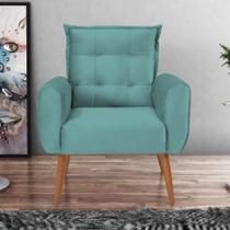 Poltrona Decorativa para Sala Arcos Veludo Verde Menta Poltrona Decorativa para Sala Arcos Veludo Verde Menta