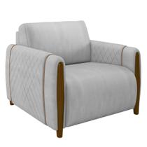 Poltrona Decorativa para Sala de Estar 98cm Amaranto M22 Veludo Cinza - Mpozenato Poltrona Decorativa para Sala de Estar 98cm Amaranto M22 Veludo Cinza - Mpozenato