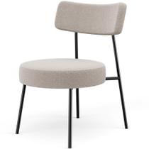 Poltrona Decorativa Para Sala De Estar Base Fixa Londres L02 Bouclê Bege - Lyam Poltrona Decorativa Para Sala De Estar Base Fixa Londres L02 Bouclê Bege - Lyam