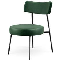 Poltrona Decorativa Para Sala De Estar Base Fixa Londres L02 material sintético Verde Musgo - Lyam Decor Poltrona Decorativa Para Sala De Estar Base Fixa Londres L02 material sintético Verde Musgo - Lyam Decor