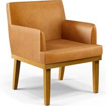 Poltrona Decorativa Para Sala De Estar Base Mel Beatriz W01 material sintético - Lyam Decor