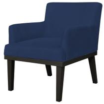 Poltrona Decorativa Para Sala de Estar e Recepção Beatriz W01 Suede Azul Marinho - Lyam Decor Poltrona Decorativa Para Sala de Estar e Recepção Beatriz W01 Suede Azul Marinho - Lyam Decor