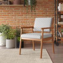 Poltrona Decorativa para Sala de Estar em Linho 246 Polo