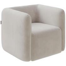 Poltrona Decorativa Para Sala de Estar Fixa Living Peônia K01 Veludo Bege - Lyam Decor Poltrona Decorativa Para Sala de Estar Fixa Living Peônia K01 Veludo Bege - Lyam Decor