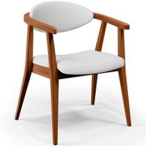 Poltrona Decorativa Para Sala de Estar Jantar Cecília L02 Facto Branco - Lyam Decor Poltrona Decorativa Para Sala de Estar Jantar Cecília L02 Facto Branco - Lyam Decor