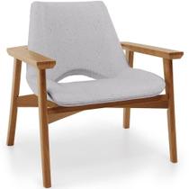Poltrona Decorativa Para Sala De Estar Living Base Madeira Becker L02 Linho Cinza - Lyam Decor Poltrona Decorativa Para Sala De Estar Living Base Madeira Becker L02 Linho Cinza - Lyam Decor