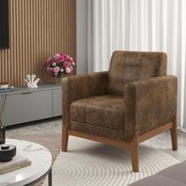 Poltrona Decorativa para Sala de Estar Nobuck 521 Brooks