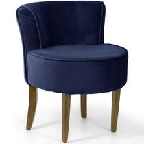 Poltrona Decorativa Para Sala de Estar Olivia Pés Fixa Veludo Azul Royal - Nexta Casa Poltrona Decorativa Para Sala de Estar Olivia Pés Fixa Veludo Azul Royal - Nexta Casa