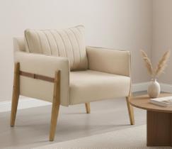 Poltrona Decorativa para Sala de Estar Orion Linho