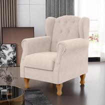 Poltrona Decorativa Para Sala de Estar Yara P02 Suede - Lyam Decor Poltrona Decorativa Para Sala de Estar Yara P02 Suede - Lyam Decor