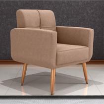 Poltrona Decorativa para Sala Lages Boucle Marrom