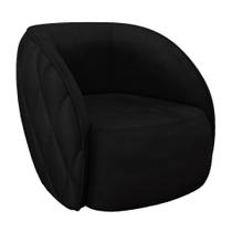 Poltrona Decorativa Para Sala Living Olimpo M03 Veludo Preto - Lyam Decor Poltrona Decorativa Para Sala Living Olimpo M03 Veludo Preto - Lyam Decor