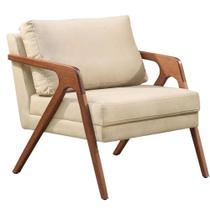 Poltrona Decorativa para Sala Mona Luxo Veludo Bege Claro Moraes Decor Poltrona Decorativa para Sala Mona Luxo Veludo Bege Claro Moraes Decor