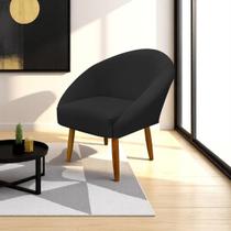 Poltrona Decorativa Para Sala Recepção Manicure Consultório Stella Suede