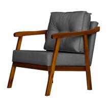 Poltrona Decorativa Para Sala Vitoria Linho Divini Decor