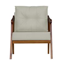 Poltrona Decorativa Para Sala Vitoria material sintético Divini Decor