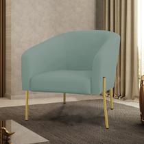 Poltrona Decorativa Pé de Ferro Dourado Stella Cotelê Ext/Veludo D03 - D'Rossi Poltrona Decorativa Pé de Ferro Dourado Stella Cotelê Ext/Veludo D03 - D'Rossi