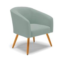 Poltrona Decorativa Pé Palito Castanho Stella Cotelê Ext/veludo Menta D03 - D'rossi Poltrona Decorativa Pé Palito Castanho Stella Cotelê Ext/veludo Menta D03 - D'rossi