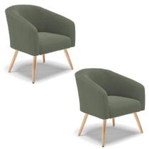 Poltrona Decorativa Pé Palito Natural Kit 2 Stella Bouclê D03 Verde Pistache Poltrona Decorativa Pé Palito Natural Kit 2 Stella Bouclê D03 Verde Pistache
