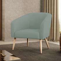 Poltrona Decorativa Pé Palito Natural Stella Cotelê Ext/Veludo Menta D03 - D'Rossi Poltrona Decorativa Pé Palito Natural Stella Cotelê Ext/Veludo Menta D03 - D'Rossi