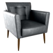 Poltrona Decorativa Pes Palito Cancun material sintético Frankfurt Milani Store Preto Grafite