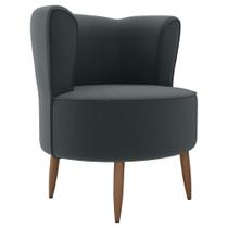 Poltrona Decorativa Pes Palito Savana Milani Store Cinza Poltrona Decorativa Pes Palito Savana Milani Store Cinza