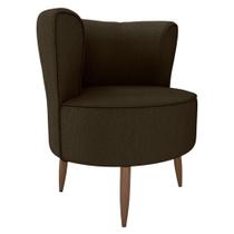 Poltrona Decorativa Pes Palito Savana Veludo Light Milani Store Marrom Poltrona Decorativa Pes Palito Savana Veludo Light Milani Store Marrom