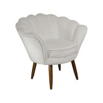 Poltrona Decorativa Pétala belo tok - Suede Bege Poltrona Decorativa Pétala belo tok - Suede Bege