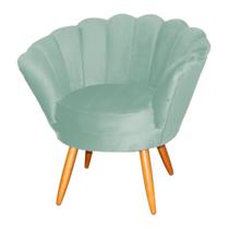 Poltrona Decorativa Pétala em Veludo - Várias Cores - Ds Estofados