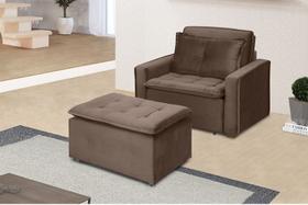 Poltrona Decorativa Phoenix Veludo Marrom Cookie Poltrona Decorativa Phoenix Veludo Marrom Cookie