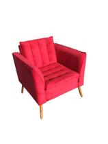 Poltrona Decorativa Phoenix Veludo Vermelho Simonetto