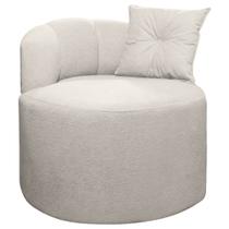 Poltrona Decorativa Plaza Linho Bouclê Bege SOFA STORE Poltrona Decorativa Plaza Linho Bouclê Bege SOFA STORE