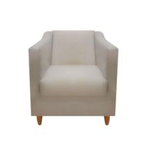 Poltrona Decorativa Recepção Consultório Átila Tila Sala Suede Bege Poltrona Decorativa Recepção Consultório Átila Tila Sala Suede Bege