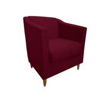 Poltrona Decorativa Recepção Consultório Átila Tila Sala Suede Marsala