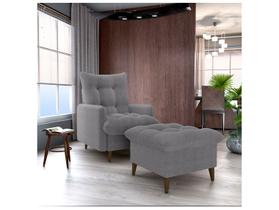 Poltrona Decorativa Reclinável com Puff 3 Posições Matrix Montreal Poltrona Decorativa Reclinável com Puff 3 Posições Matrix Montreal