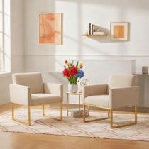 Poltrona Decorativa Reforçada Para Recepção E Sala De Espera