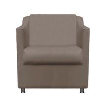 Poltrona Decorativa Reforçada Recepção Clinica Salão Suede
