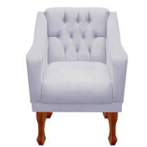 Poltrona Decorativa Resistente Recepção Clinicas Salão de Beleza Consultórios Grecia Nanda Decor Sintético Branco